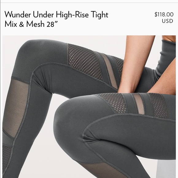 lululemon athletica Pants - Lululemon wunder under HR tight* mix & mesh